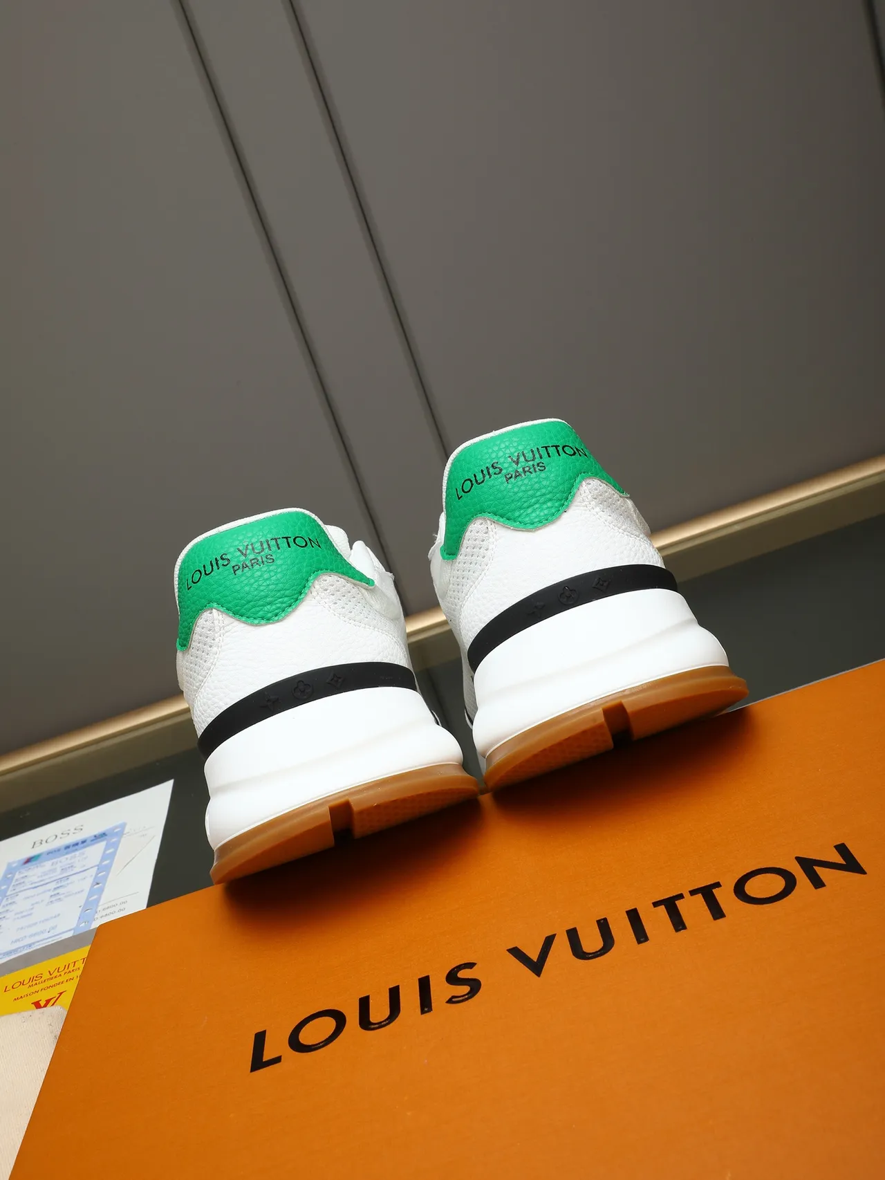 Louis Vuitton LV Trainer White Green Mesh Upper Oversized Monogram Lifestyle Sneakers 3