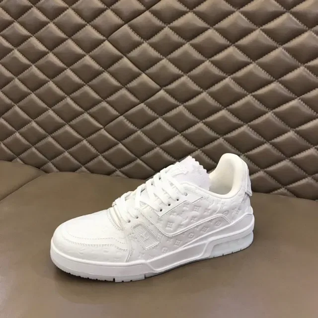 Louis Vuitton LV Trainer Sneakers Blancas de Cuero Monogramme Semelle Épaisse Multicouche Style de Vie 5