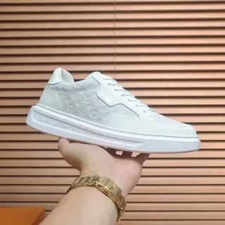 Louis Vuitton LV Trainer White Monogrammed Upper Platform Sole Lifestyle Sneakers