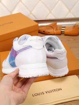 Louis Vuitton LV Trainer White Purple Low-Top Layered Monogram Overlay Chunky Sneakers 3