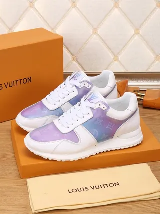 Louis Vuitton LV Trainer White Purple Low-Top Layered Monogram Overlay Chunky Sneakers 6