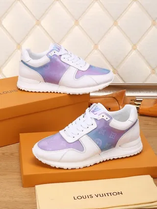 Louis Vuitton LV Trainer White Purple Low-Top Layered Monogram Overlay Chunky Sneakers 7