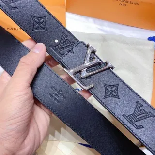 Louis Vuitton LV Turnlock Belt Black Monogram Empreinte Leather Belt