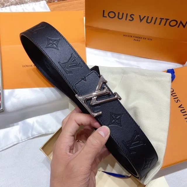 Louis Vuitton LV Turnlock Cinturón Negro Monogram Empreinte Cuero 3