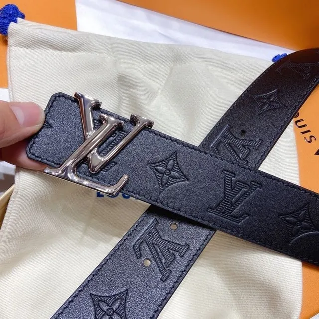 Louis Vuitton LV Turnlock Cinturón Negro Monogram Empreinte Cuero 6