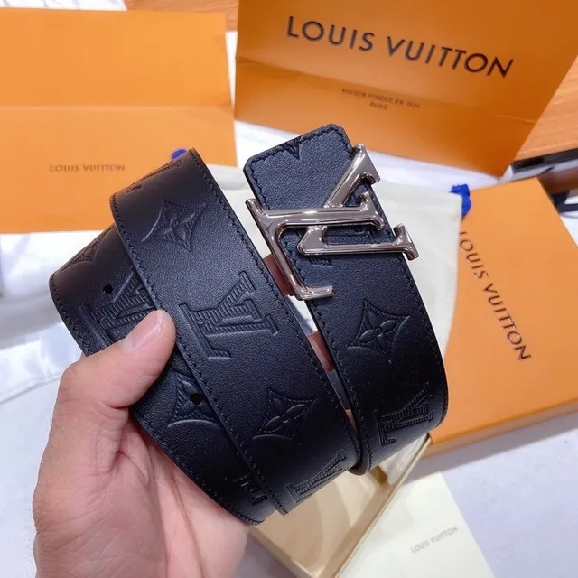 Louis Vuitton LV Turnlock Cinturón Negro Monogram Empreinte Cuero 7
