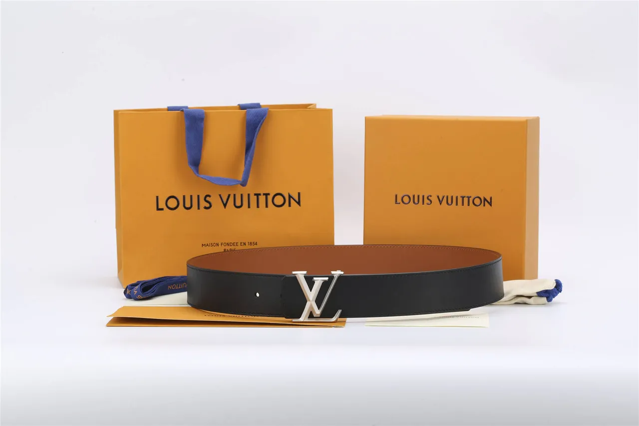 Louis Vuitton LV Twist Black and Tan Leather Belt 2