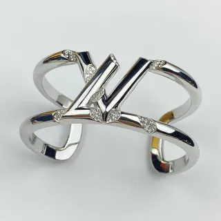 Louis Vuitton LV Volt Pavé Crystal Pulseira Aberta