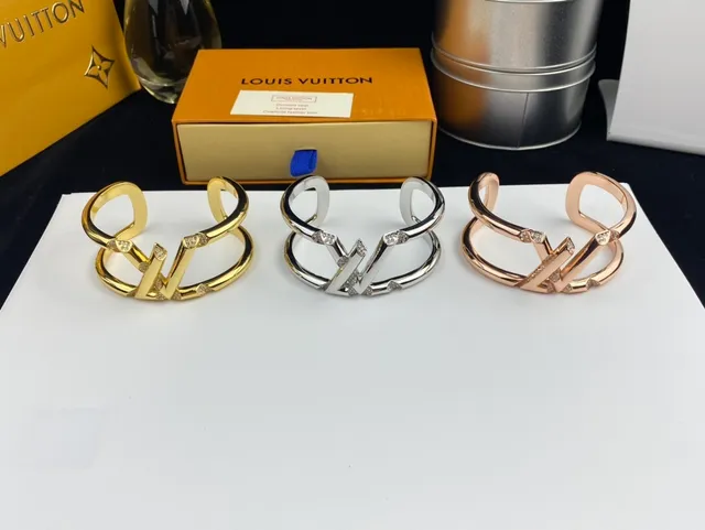Louis Vuitton LV Volt Pavé Crystal Open Cuff Bracelet 3