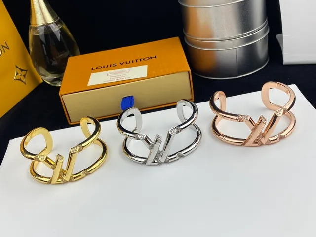 Louis Vuitton LV Volt Pavé Crystal Open Cuff Bracelet 5