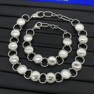 Louis Vuitton Medallion Chain Silver-Tone Bracelet