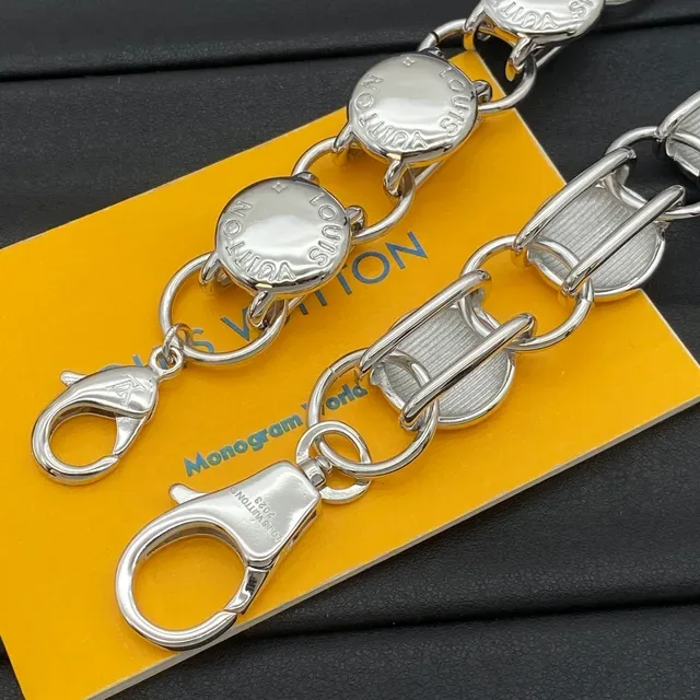 Louis Vuitton Medallion Chain Silver-Tone Bracelet 2