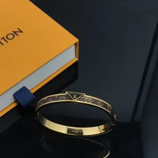 Louis Vuitton Monogram سوار ذهبي وبني
