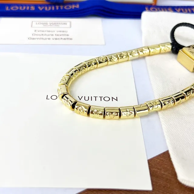 Louis Vuitton Monogram Beads Gold and Black Bracelet 3