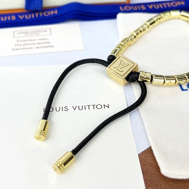 Louis Vuitton Monogram Beads Gold and Black Bracelet 4