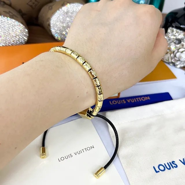 Louis Vuitton Monogram Beads Gold and Black Bracelet 8