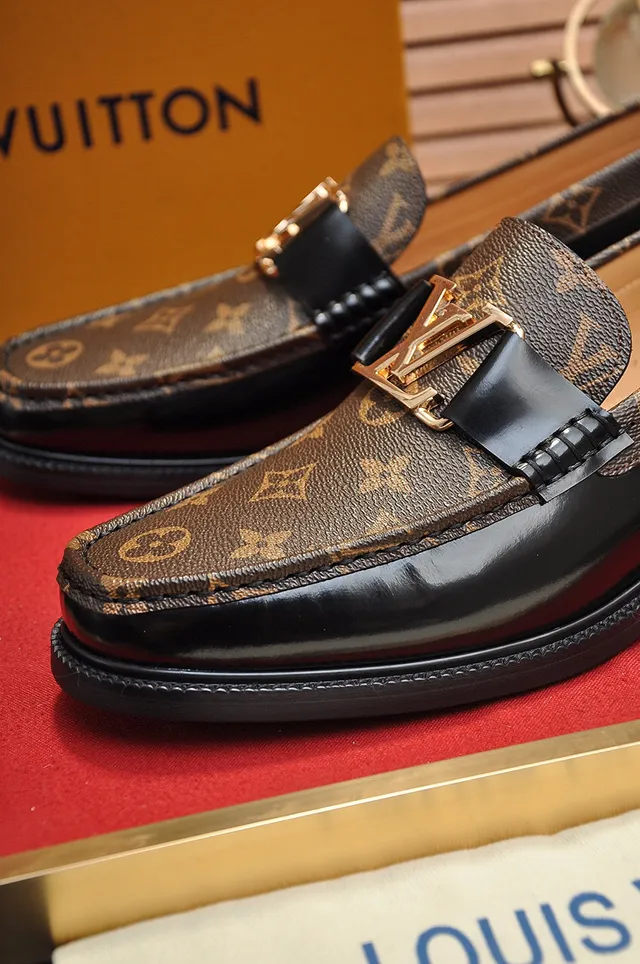 Louis Vuitton Monogram Canvas and Patent Leather LV Buckle Loafers 3