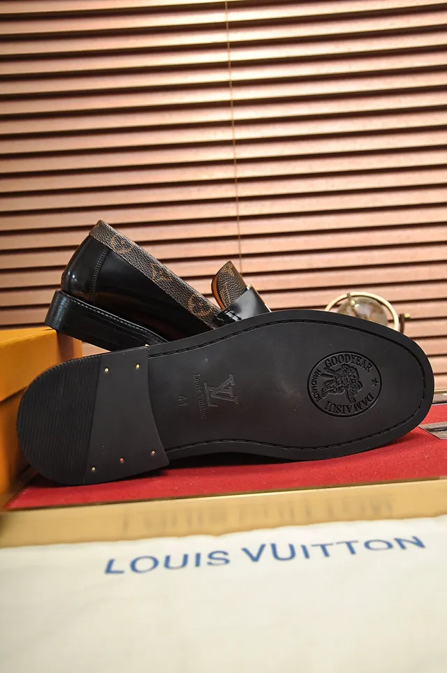 Louis Vuitton Monogram Canvas and Patent Leather LV Buckle Loafers 4