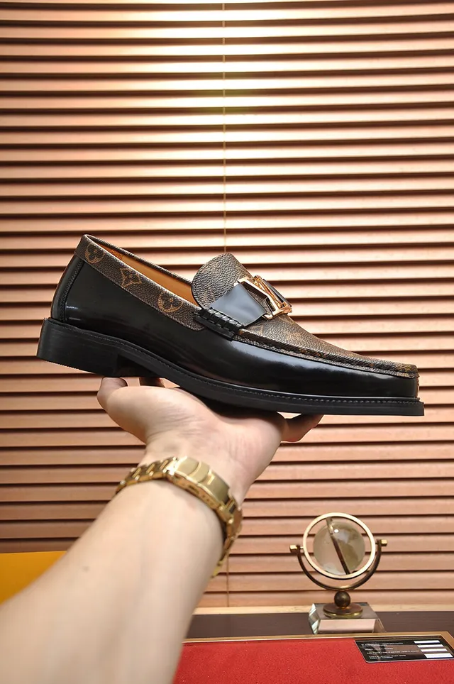 Louis Vuitton Monogram Canvas and Patent Leather LV Buckle Loafers 7