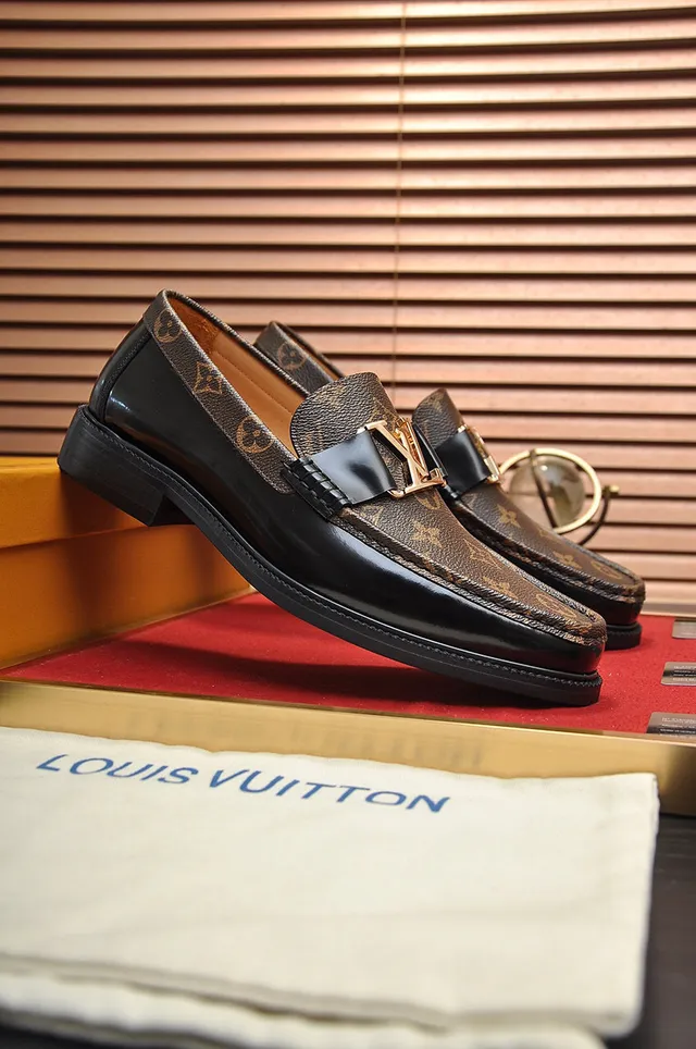 Louis Vuitton Monogram Canvas and Patent Leather LV Buckle Loafers 8