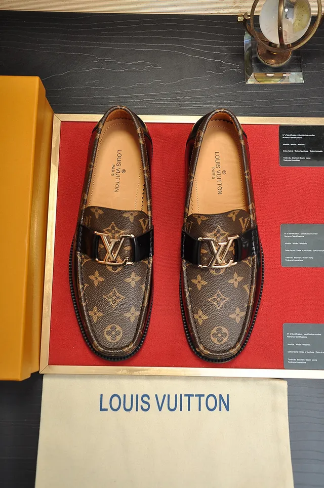 Louis Vuitton Monogram Canvas and Patent Leather LV Buckle Loafers 9