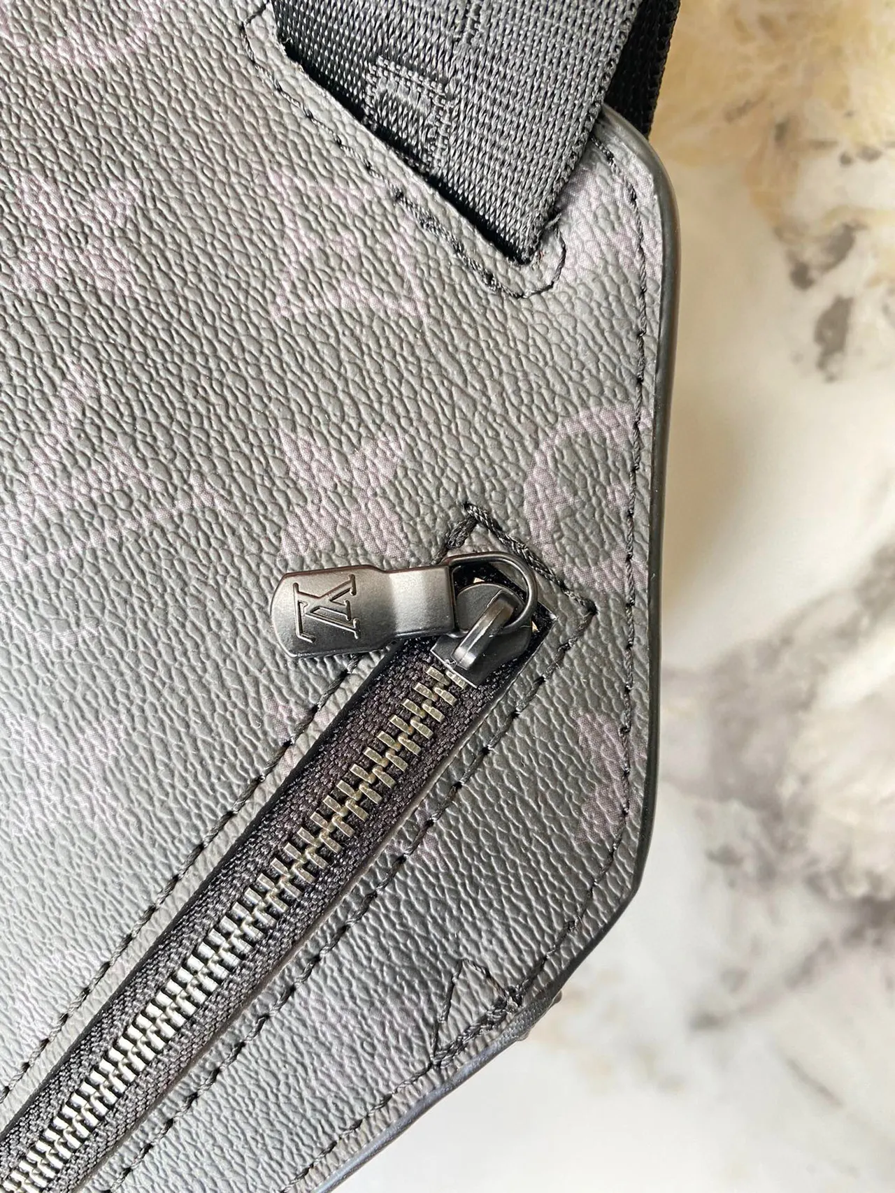 Louis Vuitton Monogram Canvas Black Flap Messenger Bag 4
