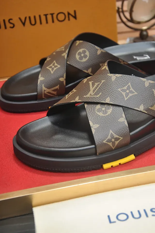 Louis Vuitton Monogram Canvas Cross-Strap Slippers 2