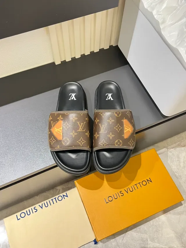 Louis Vuitton Monogram Canvas Single-Strap Slide Slippers 9