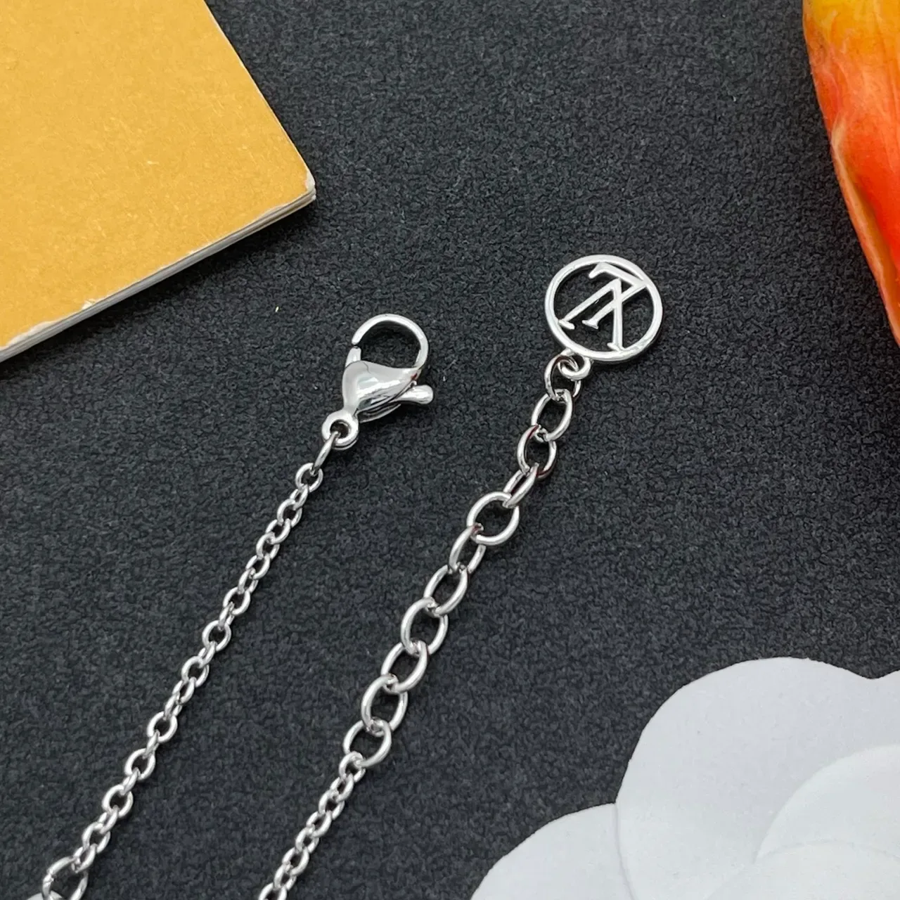 Louis Vuitton Monogram Charm Silver Chain Bracelet 2