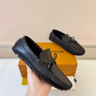 Louis Vuitton 压花流苏乐福鞋 黑色皮革 流苏前乐福鞋