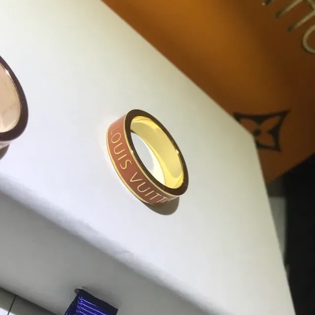 Louis Vuitton Monogram Enamel Brown and Silver Ring 5