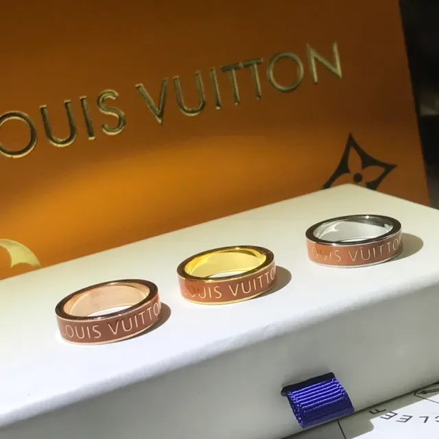 Louis Vuitton Monogram Enamel Brown and Silver Ring 9