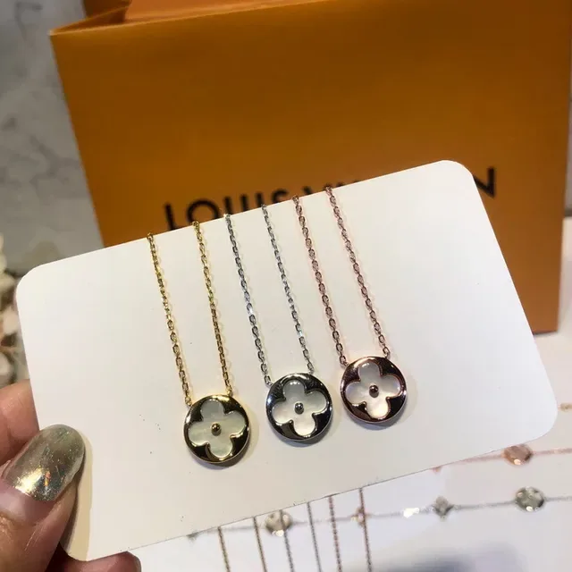 Louis Vuitton Monogram Flower Gold Silver Fine Chain-Link Charms Bracelet 8