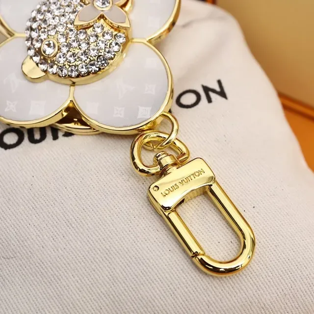 Louis Vuitton Monogram Flower White Gold Crystal-Embellished Handbag 8