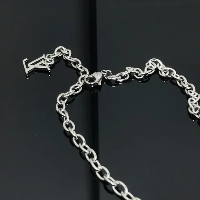 Louis Vuitton Monogram Flowers Multicolor Enamel Chain Necklace 4