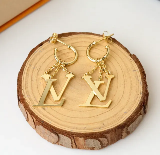Louis Vuitton Monogram Gold Hoop Earrings 2