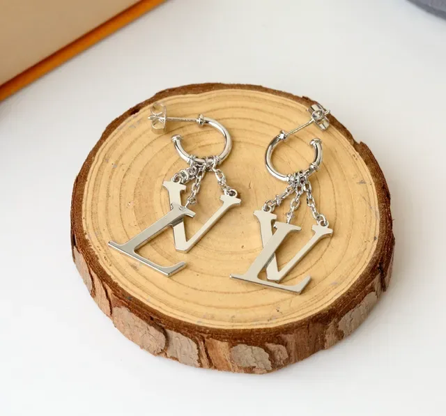 Louis Vuitton Monogram Gold Hoop Earrings 4