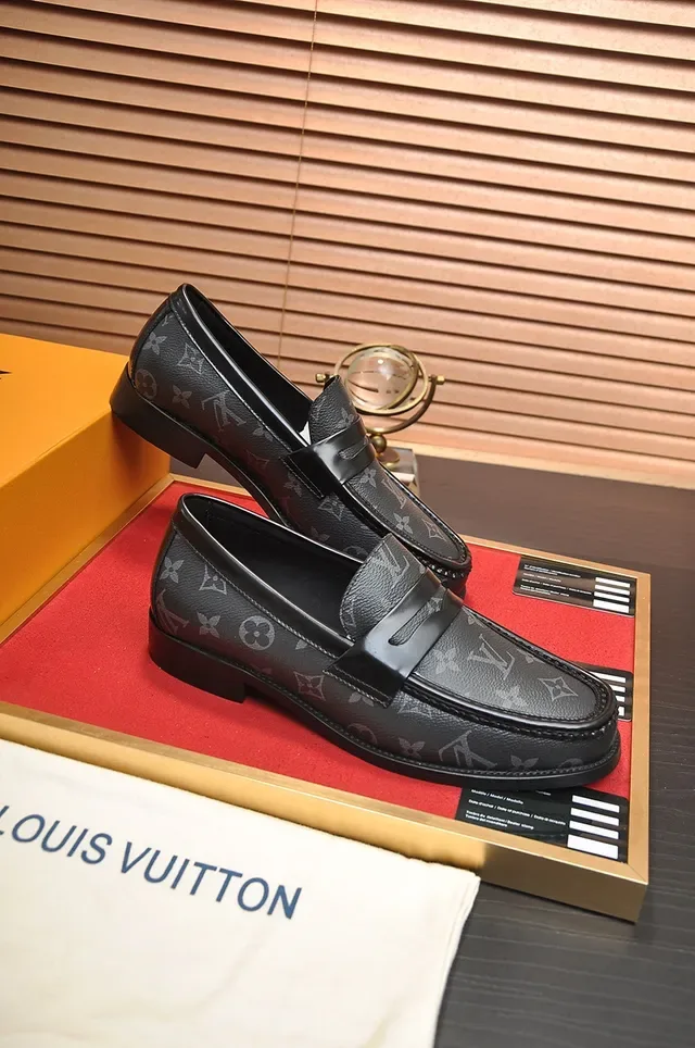 Louis Vuitton Monogram Leather Penny Loafers 4