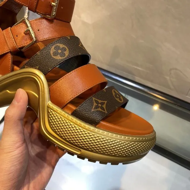 Louis Vuitton Monogram Platform Gladiator Sandals 2
