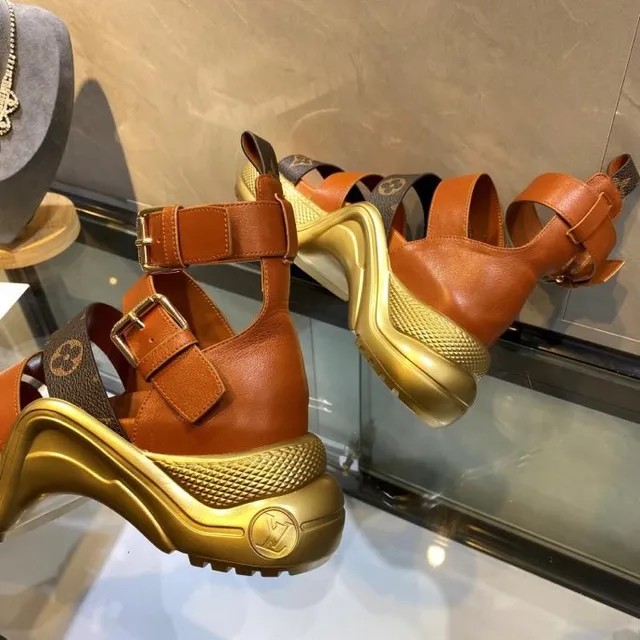 Louis Vuitton Monogram Platform Gladiator Sandals 3