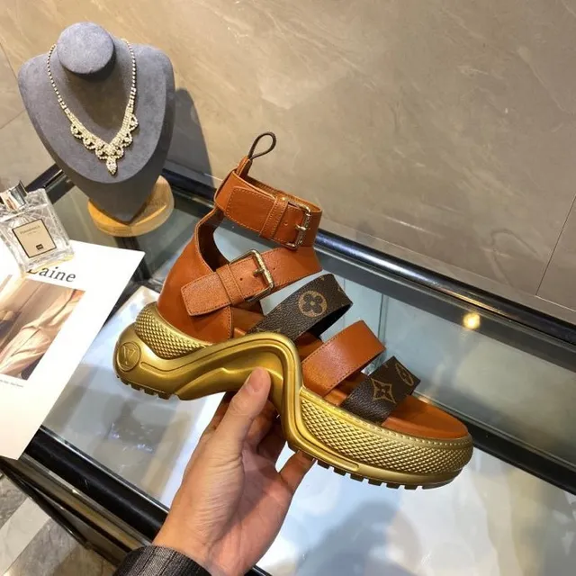 Louis Vuitton Monogram Platform Gladiator Sandals 4