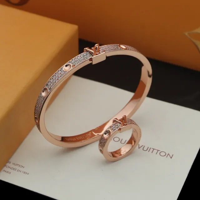 Louis Vuitton Monogram Anillo plata dorado oro rosa 4