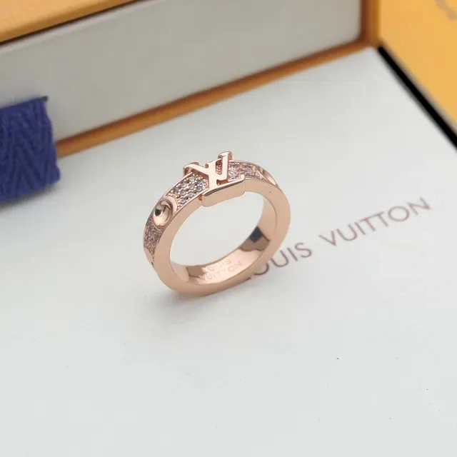 Louis Vuitton Monogram Anillo plata dorado oro rosa 5