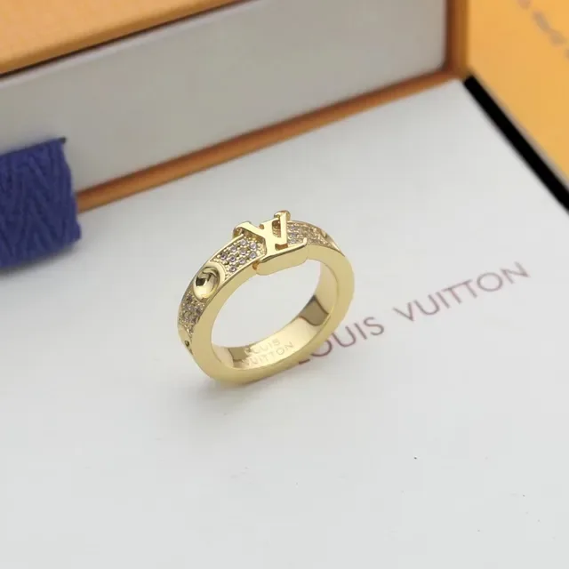 Louis Vuitton Monogram Anillo plata dorado oro rosa 6