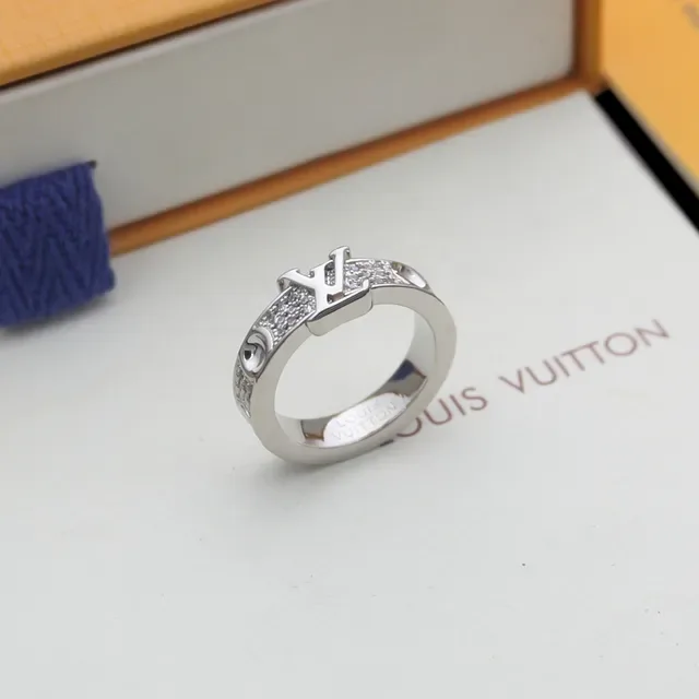 Louis Vuitton Monogram Anillo plata dorado oro rosa 7