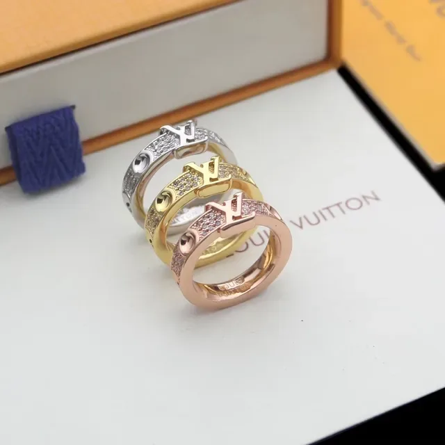 Louis Vuitton Monogram Anillo plata dorado oro rosa 8