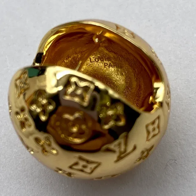 Louis Vuitton Monogram Sphere Gold Silver Spherical Bracelet 9