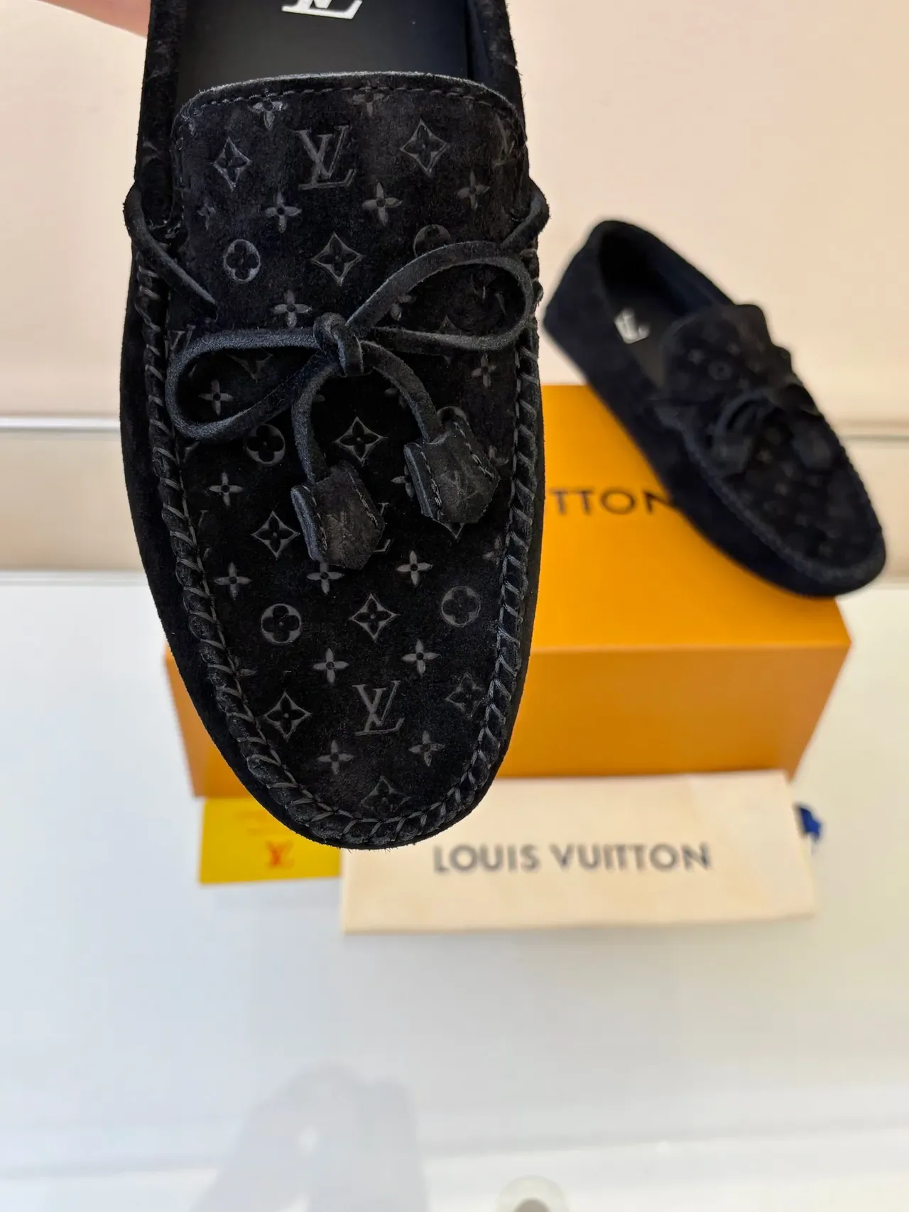 Louis Vuitton Monogram Suede Tassel Loafers 3