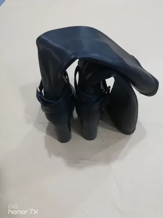 Louis Vuitton Monogram Trim Buckle Strap Knee Boots 5