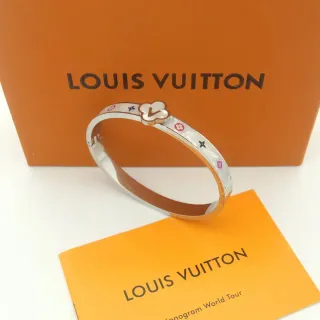 Louis Vuitton Monogram World Tour pulsera de esmalte de madreperla multicolor
